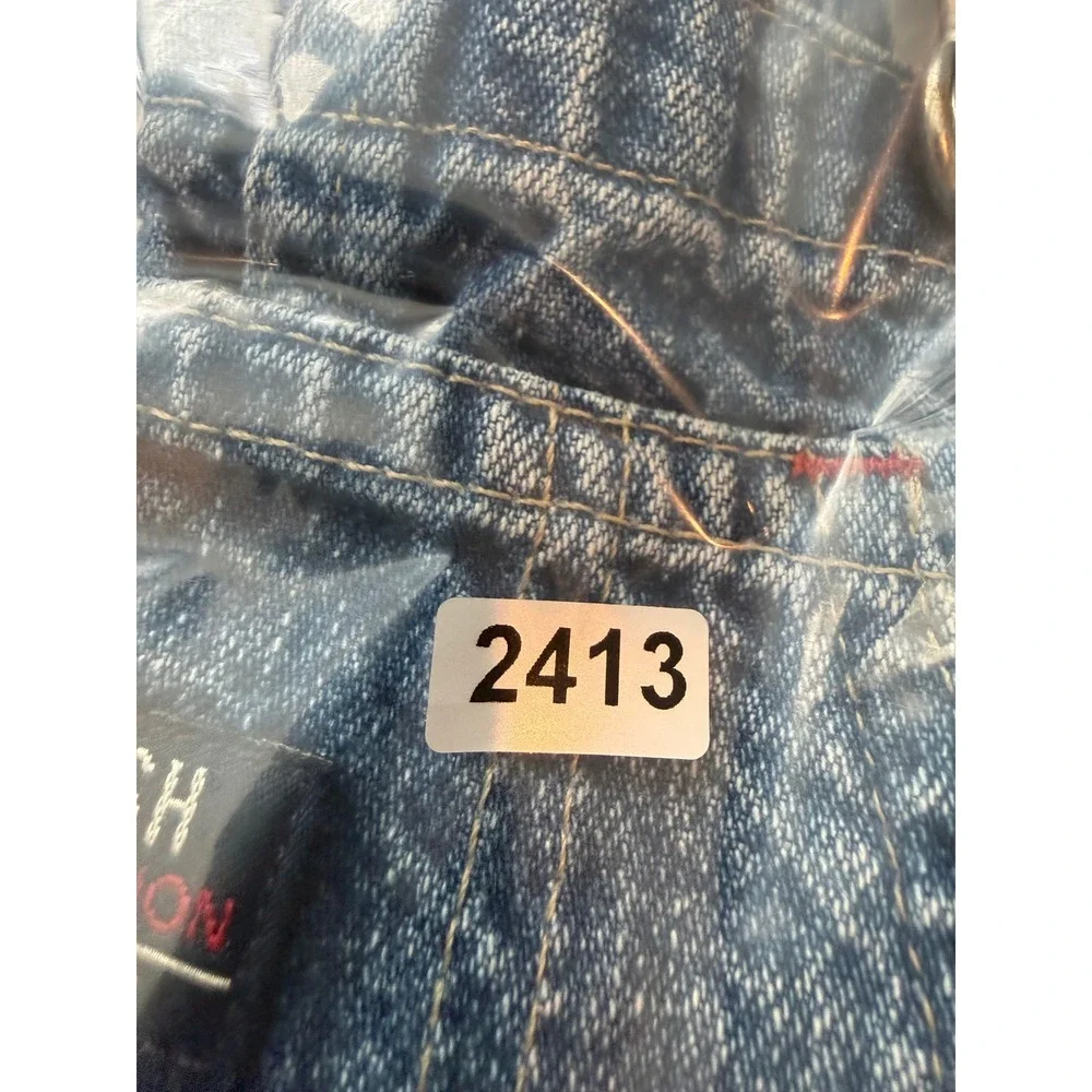 OshKosh Bgosh Baby Boys Blue Denim Shortalls Overalls 24M 724-0047